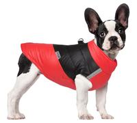 Dog Winter Coat Waterproof Cold Weather Warm Puffer Jacket for Small Medium Large Dogs Cozy Puppy Vest with Reflective D-ring Zip Up Pet Outdoor Clothes,Red,M