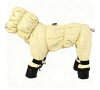 Dog Winter Coat with Boots - Full Body Waterproof Snowsuit with Detachable Hood 4 Legs Covered Windproof Soft Onesie Jumpsuit Thickened Warm Fleece Jacket Outdoor Skating (XXL)