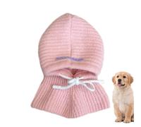 Dog Winter Hat - Cuddly Knitted Hat with Neck Warmer | Cute Crochet Pet Hat with Ear and Neck Warmer, Cooling Outdoor Accessory for Small, Puppies and Cats