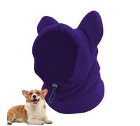 Dog Winter Hat With Ears, Cold Weather Warm Hat, Soft Ears Hoodie Dog Headwear, Adjustable Windproof Fleece Cap, Quiet Ear Wrap Cover Muffs Noise Protection For Pets Walking Hiking Travelling Camping