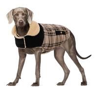 Dog Winter Jacket for Extra-Large Dogs, Pet Windproof Cold Weather Coats, Pets Clothes Snow Jacket, Golden Retriever, Labrador Retriever, Husky, Beige XL
