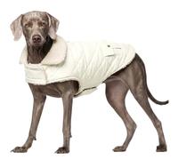 Dog Winter Jacket for Extra-Large Dogs, Windproof Puffer Coats for Labrador | Dog Coats for Large Dogs Like Thin Labrador, Border Collie, Pitbull, Water-resistant & Windproof, Gentlemanly Warm, White XL