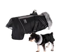 Dog Winter Jacket,Reflective Dog Fleece Jacket | Adjustable Pet Apparel, Waterproof Windproof Costume for Hiking, Walking, Camping, Skiing