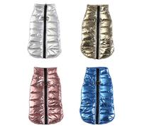 Dog Winter Jacket - Watertight Windproof Puffer Vest with D-Ring for Cold Weather Protection