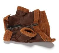 Dog Winter PU Leather Jacket, Thickened Zipper Coat for Small Medium Large Dogs, Warm Cold Weather Coat - Windproof Waterproof, Plush Lining, Stylish Four Legs Design