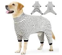 Dog Winter Sweater, Dog Recovery Suit, Pet Cold Weather Four-Legged Warm Jumpsuit, Pet Body Suit After Surgery, Adjustable Pyjamas Cozy Onesie for Small To Large Pets (Black,S)