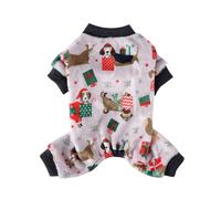 Dog Winter Sweater | Soft Plush Pullover with Elastic Cuffs | Thickened Warm Puppy Clothes for Small/Medium Dogs | Four Leg Design for Easy Use (Puppy M)