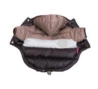 Dog Winter Vest with Front Snap Closure, Cotton Puppy Coat | Breed Fit, Coffee Brown Size 10, Sweet Stylish Look, for Travel and Holiday Parties