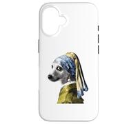 Dog With A Pearl Earring Funny Art Dog Case for iPhone 16