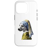 Dog With A Pearl Earring Funny Art Dog Case for iPhone 16 Pro