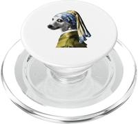 Dog With A Pearl Earring Funny Art Dog PopSockets PopGrip for MagSafe