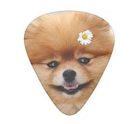 dog with flower 3 Different Thickness Abstract Art Colorful Celluloid Guitar Pick Plectrums For Bass, Music Lovers Guitar PlayersElectric, Acoustic Guitars Includes 0.46mm, 0.71mm, 0.96mm