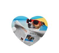 Dog With Glasses Reading Newspaper Ocean Beach Printing 10 Pcs Car Air Freshener Hanging Sheets Scented Hanging Sheets With Rope For Home