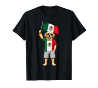 Dog with Mexican Flag Graphic National Patriotic T-Shirt