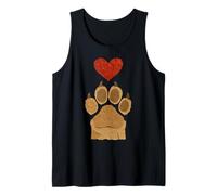 Dog with Paw Heart - Cute Pet and Love Gesture Tank Top