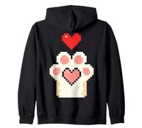 Dog with Paw Heart - Cute Pet And Love Gesture Zip Hoodie