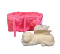 Dog with Wings Mold - Silicone Animal Mold for Candle Making,Animal Aromatherapy Mold, Wax Epoxy Resin Casting, Sleeping Cat Silicone Mold for Fondant, Aromatherapy Candle