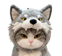 Dog Wolf Pet Hat - Cute Soft Plush Headwear, Funny Animal Hat, Cosy Plush Design, Playful as Costume Accessory | Kids, Girls, Teens, Teenagers, Family, Friend
