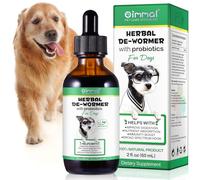 Dog Worming Drops 60ml, Herbal De-Wormer with Probiotics, Natural Dog Wormer Drops for Dogs & Puppies, Bacon Flavour, Digestive & Immune Support for Small Medium Large Dogs