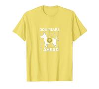 Dog Years Ahead: Playful Pet Lover Paw T-Shirt, Men, Lemon, L