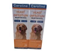 Dog Yeast Infection Treatment Natural Itchy Skin & Ear Relief Support 2x 60ml
