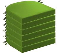 DOGACA Outdoor Chair Cushions Set of 2 4 6, Waterproof U-Shaped Seat Cushion with Ties & Zipper, Removable Washable Patio Chair Pads for Garden, Patio, Camp(17,6pcs: 45 * 45 * 8cm)