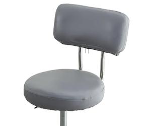 DOGACA PU Leather Bar Stool Covers Round - Low Back Stretch Chair Seat Protectors for Office, Home& Kitchen - Multi-Purpose Foot Rest Rolling Chair Seat Slipcovers(5,1pc)