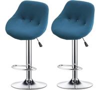 DOGACA Set of 1/2/4 Bar Stool Covers with Back - Stretchable Counter Height Slipcovers for Swivel Barstools, Pub Chairs, and Kitchen Island Stools - Easy to Clean(2,Set of 2)