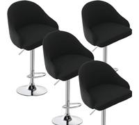 DOGACA Set of 1/2/4 Bar Stool Covers with Back - Stretchable Counter Height Slipcovers for Swivel Barstools, Pub Chairs, and Kitchen Island Stools - Easy to Clean(10,4pcs)