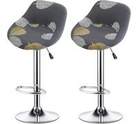 DOGACA Set of 1/2/4 Bar Stool Covers with Back - Stretchable Counter Height Slipcovers for Swivel Barstools, Pub Chairs, and Kitchen Island Stools - Easy to Clean(18,Set of 2)