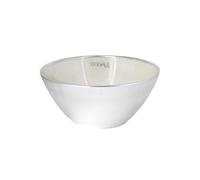 Dogale Venezia Glass and Silver Cup with Striped Processing and Pearl Interior - Design Bowl Ø21 cm Handmade, Luxury Wedding Gift Idea, Made in Italy