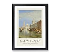 Dogana And The Santa Maria By Joseph Mallord William Turner Exhibition Museum Painting Framed Print | A4 Black Framed Wall Art | Ready to Hang | Modern Historical Picture | Living Room Lounge Office