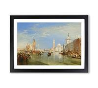 Dogana and The Santa Maria by Joseph Mallord William Turner Framed Print | A2 Black Framed Wall Art | Ready to Hang | Modern Nature Picture | Living Room Bedroom Lounge Office