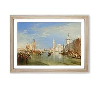 Dogana and The Santa Maria by Joseph Mallord William Turner Framed Print | A2 Oak Framed Wall Art | Ready to Hang | Modern Nature Picture | Living Room Bedroom Lounge Office