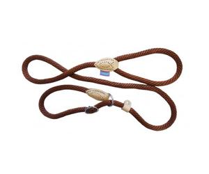 DogandCo Rope Slip Lead - Green/Tan - 150cm