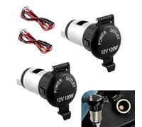Dogary Cigarette Lighter Socket, 12V Female Power Outlet Socket, Cigarette Lighter Replacement with Waterproof Cap, Universal for Most Cars Motorcycle Boats (Black)