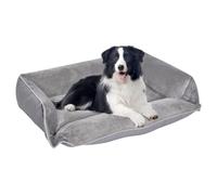 Dogat 4-In-1 Transformable Large Dog Sofa Bed, Puppy and Pet Bed in 4 Shapes with Flannel Surface, Washable Dog Mattress with Pillow Cushion for Small Medium Large Pets, Grey