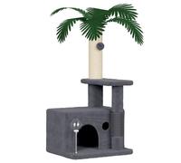 Dogat Cat Tree Tower 90cm for Indoor Cat Climbing Frame with Scratching Post, Hideout & Interactive Toy (Darkgrey)