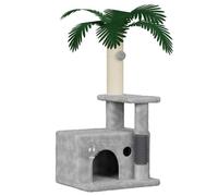 Dogat Cat Tree Tower 90cm for Indoor Cat Climbing Frame with Scratching Post, Hideout & Interactive Toy (Lightgrey)