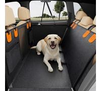 Dogat Dog Car Seat Cover Waterproof PU Leather Dog Hammock for Back Seat with Side Protection, Mesh Window & Hard Bottom Scratch-Proof Easy to Clean for Cars/SUVs/Trucks