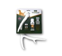 DogBone Shed Hunting Dog Training Kit - Train Your Puppy to Find Deer Antlers - Includes 2 oz Scent for Nosework & Flexible Floating Dummy for Retrieving - Perfect for Whitetail Hunters