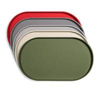 DogBuddy Dog Food Mat, Small (19x11), Large (24x14), Nonslip Pet Food Mat, Silicone Dog Bowl Mat, Washable Dog Mat for Food and Water, Waterproof Dog Food Mats for Floors (Large, Khaki Green)