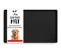 DogBuddy Dog Food Mat - Waterproof, Easy to Clean & Use, Silicone, Black, 28 x 18 inches, Perfect for Large Dogs or Multiple Pets