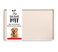 DogBuddy Dog Food Mat, Waterproof, Silicone, Vanilla, 24" x 16"