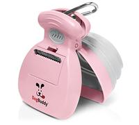 DogBuddy Pooper Scooper, Portable Dog Poop Scooper, Sanitary Dog Waste Pick Up, Heavy Duty Dog Waste Cleaner with Bag Dispenser, Dog Leash Clip and Pooper Scooper Bags Included (Medium, Pink)