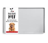 DogBuddy Waterproof Silicone Dog Bowl Mat, Raised Edge, Non-Slip for Puppy Essentials (M: 21” x 14”, Mist)
