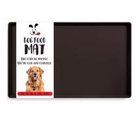 DogBuddy Waterproof Silicone Dog Bowl Mat, XL (28" x 18"), Coffee