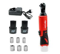 DogChrymion 12V 3/8 '' Cordless Electric Ratchet Wrench Set,Brushless,Variable Speed Trigger, Power Ratchet Tool Kit with 2 Batteries
