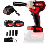 DogChrymion 20V Cordless Impact Wrench 1/2'', Maximum Torque 236 Foot-pounds, Brushless Motor, Max 3200RPM, 2 * 4.0 Ah Batteries and Charger in Combo Kit
