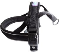 Dogco Nylon Norwegian Harness Reflective Pad Black Xlge